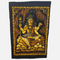 Lord Shiva Cotton Batik Print Wall Hanging Tapestry - Yellow
