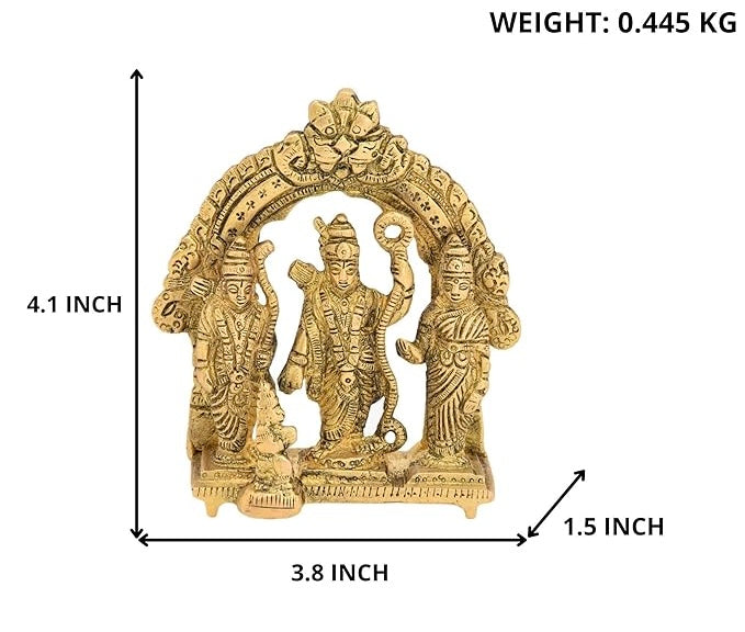 Shri Ram Darbar - Small Brass Statue
