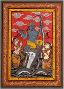 Krishna Punishes Kaliya - Paata Painting