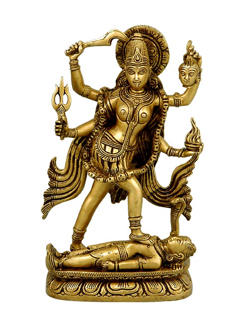 Supreme Goddess Kali - Brass Sculpture