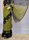 Olive Bottle Green Saree with Sequins and Thread Work