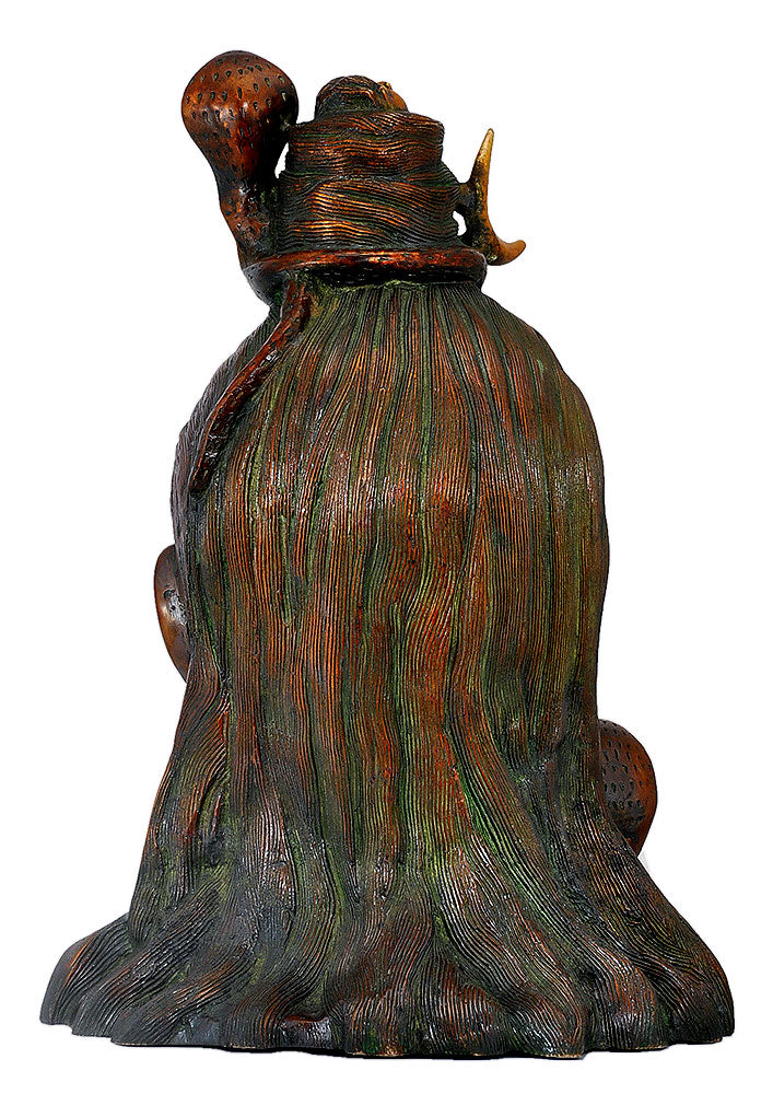 Lord Gangadhara Shiva Head Brass Sculpture