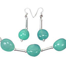 Aquamarine Happiness - Necklace Earrings Set