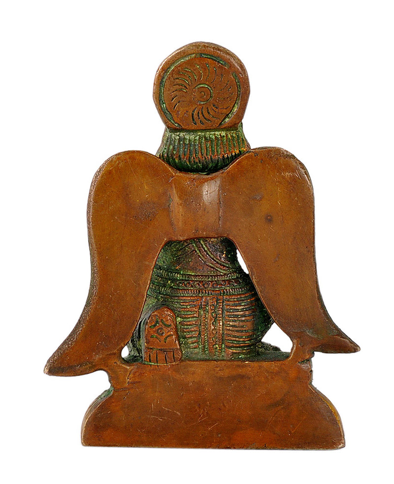 Lord Vishnu's Carrier - Garuda Brass Statue 3.5"