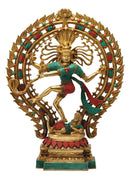 Lord Nataraja Studded with Reconstituted Coral & Turquoise