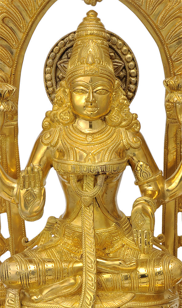 Devi Maa Laxmi Brass Statue 24"