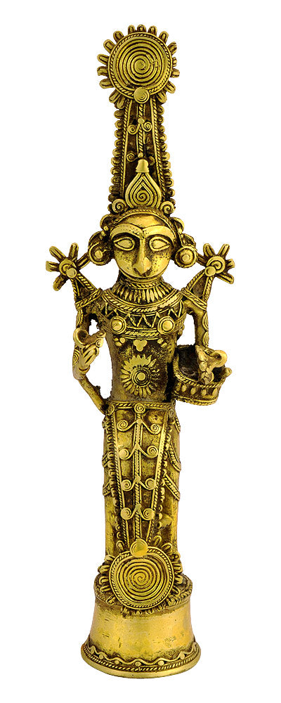 Dhokra Figurine 'Tribal Woman'