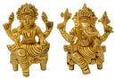 Miniature Lakshmi Ganesha Brass Pair