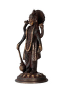 Standing Shri Narayan Antiquated Brass Figurine