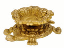Auspicious Brass Tortoise Oil Lamp