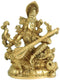 Goddess of Wisdom "Mata Saraswati" Brass Sculpture