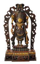 Standing Four Armed God Vishnu Brass Sculpture