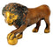 Antiquated Brass Lion Figurine