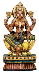 Maha Lakshmi seated on Lotus