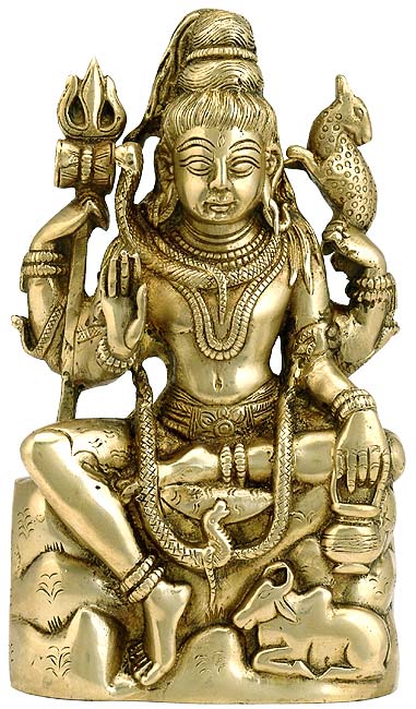 'Lord Pashupatinath Shiva' Brass Statue