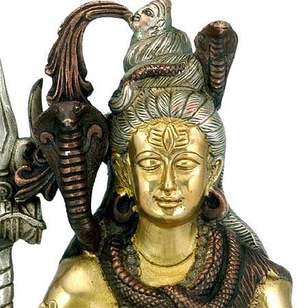 Blessing Shiva Brass Sculpture