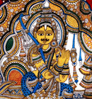 Krishna Instructs Arjuna - Large Kalamkari Painting