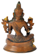 Auspicious Green Tara Statue Lotus Base 11"