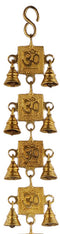 Auspicious OM Brass Hanging Belt with Bells
