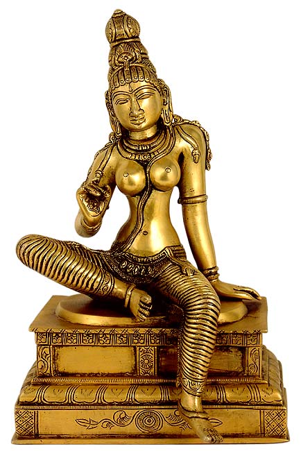 'Goddess Uma' Consort of Lord Shiva - Brass Sculpture