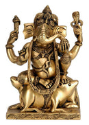 Lambodar Ganesha - Brass Statuette