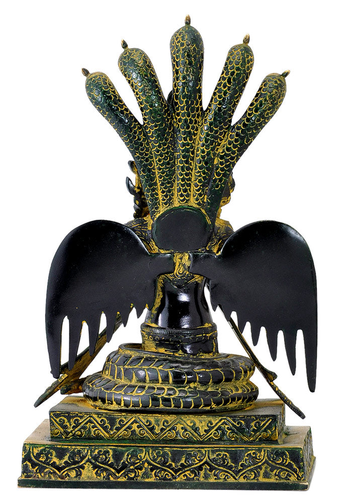Antiquated Brass Naag Kanya Statue 12.50"
