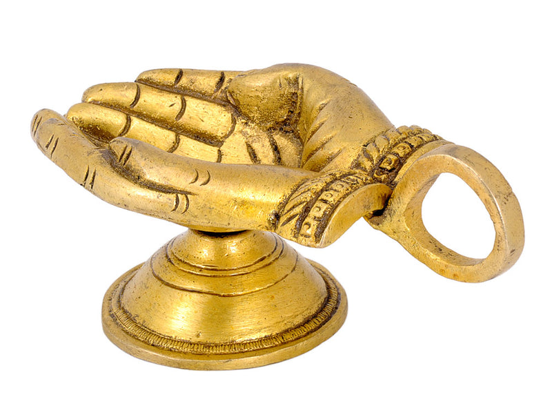 Hand Shaped Diya Lamp for Puja Room