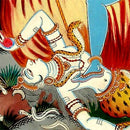 Ferocious Goddess Mahakali - Paata Paintinig