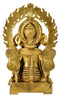 Large Brass Ganesha Sculpture with Mouse Arch