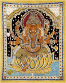 Virat Lord Ganesha - Kalamkari Painting 45"