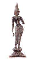 Devi Parvati Brass Figurine in Antique Finish