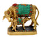 Loving Mother Cow with Calf Ornate Brass Figure