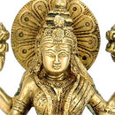 Goddess Laxmi with Pot of Wealth - Brass Statue
