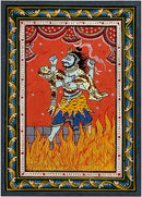 Enraged Shiva - Paata Painting 7"