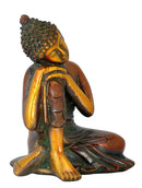 Resting Budhha Brass Figurine