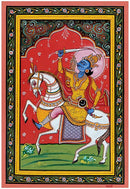 "Lord Kalki" Vishnu Dashavtar Patachitra Painting 19"