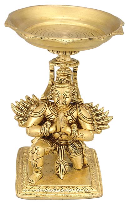 Garuda Lamp - Brass Statue