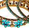 Turquoise Charm - set of six bracelet bangles