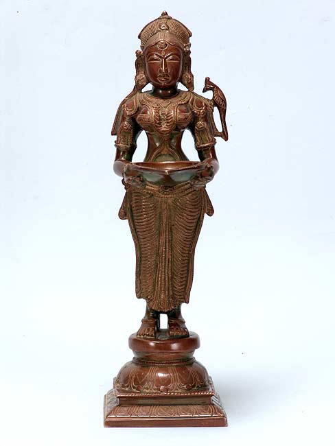 Goddess Meenakshi - Brass Sculpture