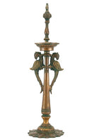 "Massenger of Light" Peacock Brass Lamp
