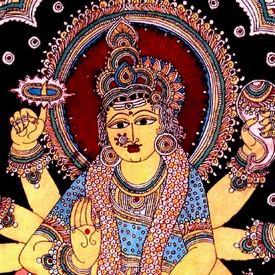 Goddess Durga - Kalamkari Painting