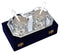 Silver Plated Dessert Bowls with Spoons & Tray in Velvet Box