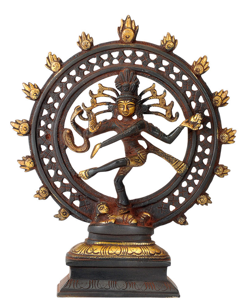 Antiquated Lord Natrajan Brass Figure 8.50"