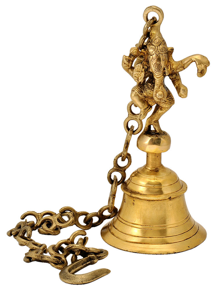 Dancing Lord Ganesha Brass Bell