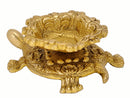 Auspicious Brass Tortoise Oil Lamp