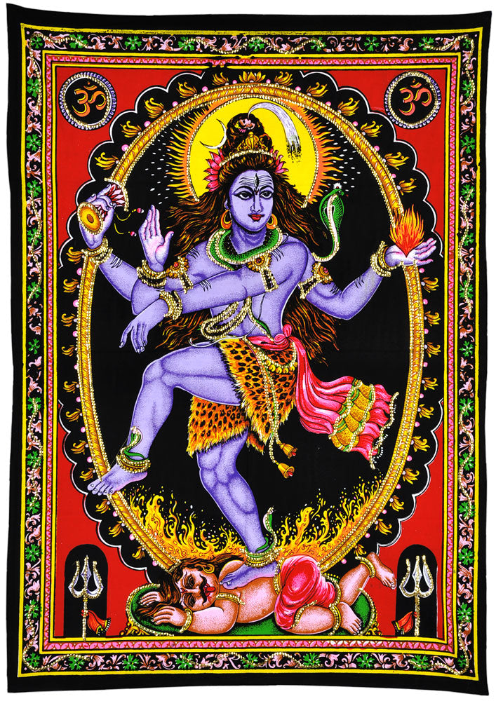 The Cosmic Dancer 'Nataraja' Cotton Painting