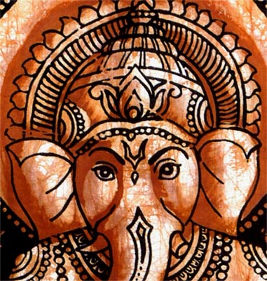 Mangal Murti Ganesh - Batik Painting