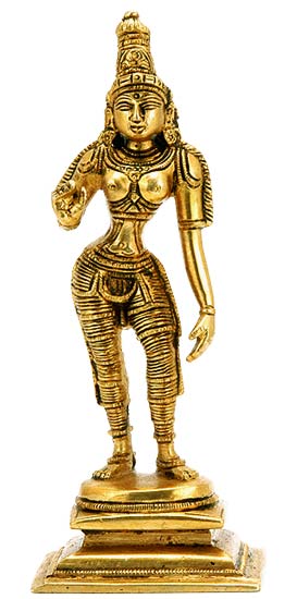 Goddess Parvati - Brass Sculpture