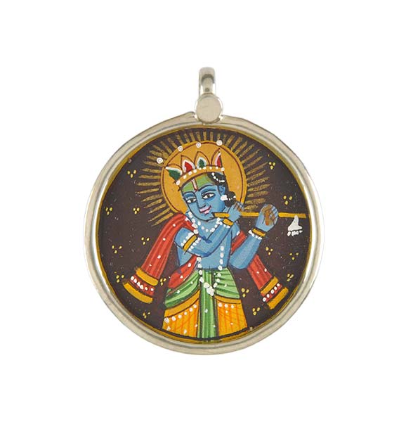 Lord Madan Mohan - Hand Painted Pendant