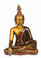 Buddha Brass Statue in Golden Brown Antique Finish 10.50"
